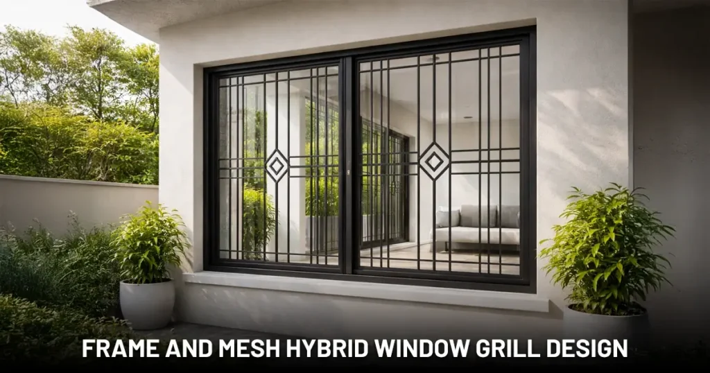 Frame and Mesh Hybrid Window Grill